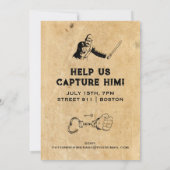 Fun Convict Reward Gezocht Verjaardagsfeest Kaart (Achterkant)