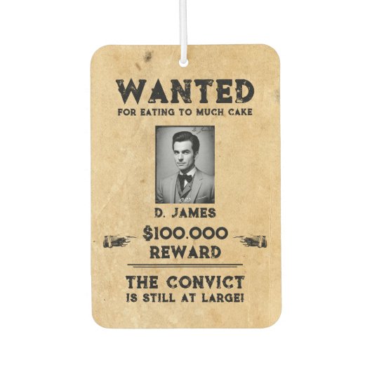  Fun Convict Reward Gezocht Verjaardagsfeest Luchtverfrisser (Voorkant)