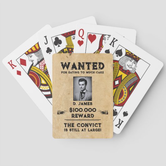  Fun Convict Reward Gezocht Verjaardagsfeest Pokerkaarten (Achterkant)