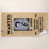 Fun Convict Reward Gezocht Verjaardagsfeest Strandlaken (Voorkant)