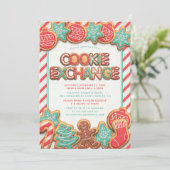 Fun Cookie Exchange Holiday Party Kaart (Staand voorkant)