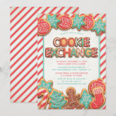 Fun Cookie Exchange Holiday Party Kaart (Voorkant / Achterkant)