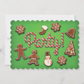 Fun Cookies en Snoep Kerstfeest Uitnodiging (Voorkant)
