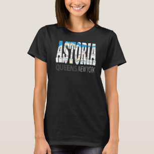 Fun Cool Astoria Queens New York met metrokaart T-shirt