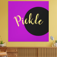 Fun Cool Bold Paars Black Pickleball Motto-script