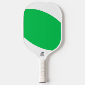 Fun Cool Bright Lime Green White Vibrant Curves Pickleball Paddle (Voorkant)