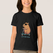 Fun Cool Capybara Scooter Vibes T-Shirt (Voorkant)