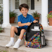 Fun Cool Cartoon Colorful Doodle Personalized Kid Bedrukte Rugzak