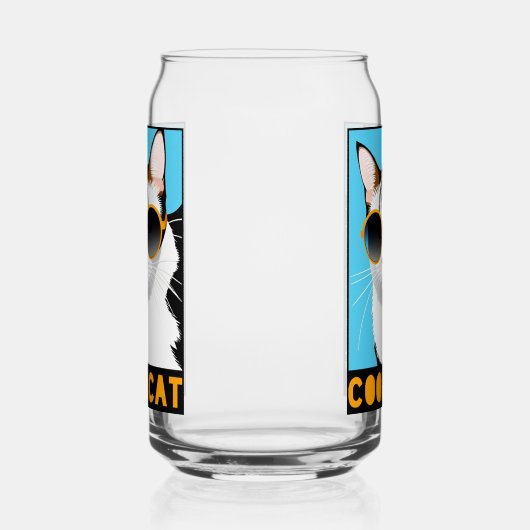 Fun Cool Cat Blikvorm Glas (Rechts)