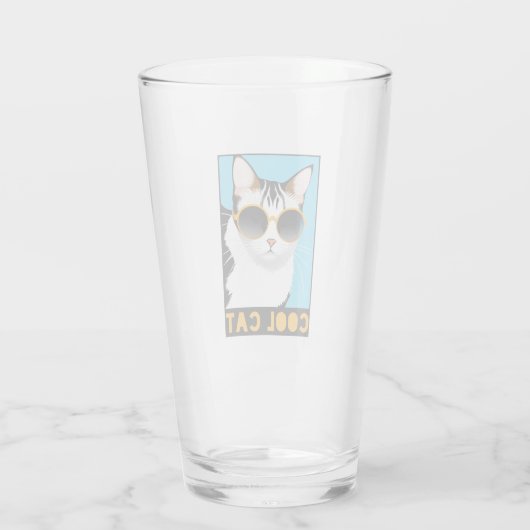 Fun Cool Cat Glas (Achterkant)