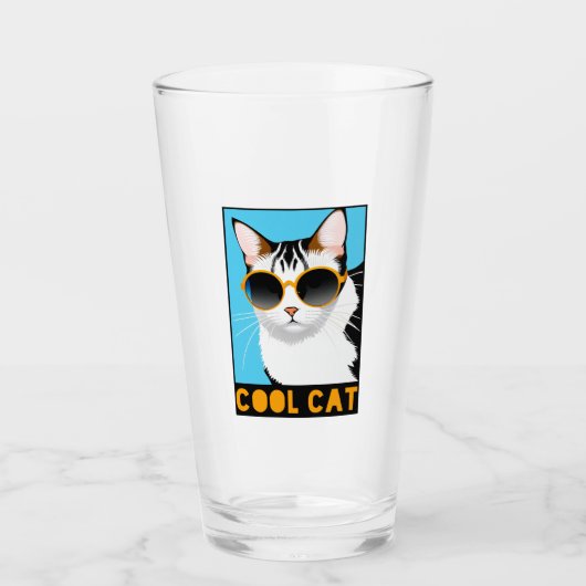 Fun Cool Cat Glas (Voorkant)