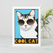 Fun Cool Cat Kaart (Staand voorkant)