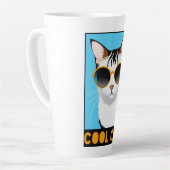 Fun Cool Cat Latte Mok (Linkerhoek)
