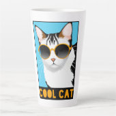 Fun Cool Cat Latte Mok (Voorkant)