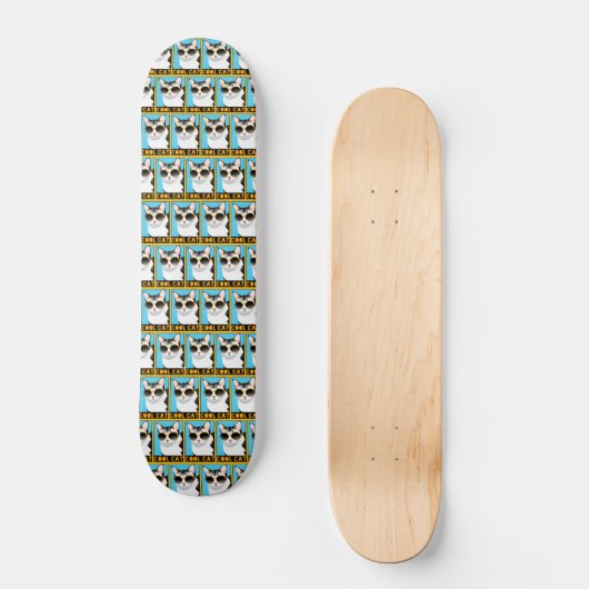 Fun Cool Cat Persoonlijk Skateboard (Voorkant)