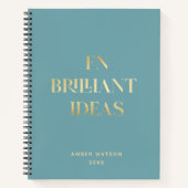 Fun Cool Chic Custom Name Brilliant Ideas Planner Notitieboek (Voorkant)