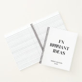 Fun Cool Chic Custom Name Brilliant Ideas Planner Notitieboek (Binnen)
