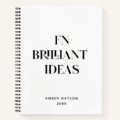 Fun Cool Chic Custom Name Brilliant Ideas Planner Notitieboek (Voorkant)