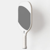 Fun Cool Chic Modern Grey Bright White Curves Pickleball Paddle (Links)