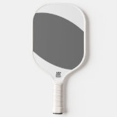 Fun Cool Chic Modern Grey Bright White Curves Pickleball Paddle (Achterkant)