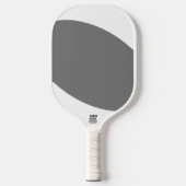 Fun Cool Chic Modern Grey Bright White Curves Pickleball Paddle (Voorkant)