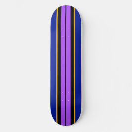 Fun Cool Colorful Paarse Royal Blue Racing Stripes Persoonlijk Skateboard
