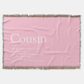 Fun Cool Cousin Definition Modern Pink Deken (Voorkant)