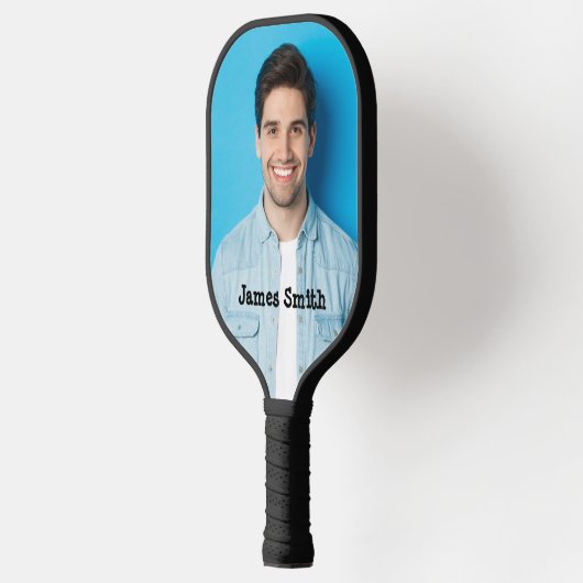 Fun Cool Design (creëer, maak) Uw eigen foto Pickleball Paddle (Links)