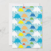 Fun Cool Dinosaur Birthday Party Kaart (Achterkant)