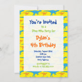 Fun Cool Dinosaur Birthday Party Kaart (Voorkant)
