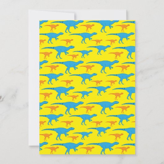 Fun Cool Dinosaur Birthday Party Kaart (Achterkant)