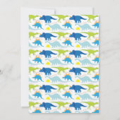 Fun Cool Dinosaur Birthday Party Kaart (Achterkant)