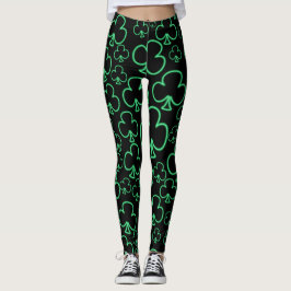 Fun Cool en uniek patroon van Neon Shamrocks Leggings