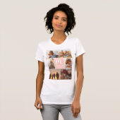 Fun cool family monogram 6 foto collage grid t-shirt (Voorkant volledig)