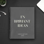 Fun Cool Gray Custom Name Brilliant Ideas Planner Notitieboek