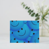 Fun Cool Happy Blue Facks Briefkaart (Staand voorkant)