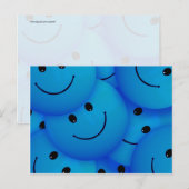 Fun Cool Happy Blue Facks Briefkaart (Voorkant / Achterkant)