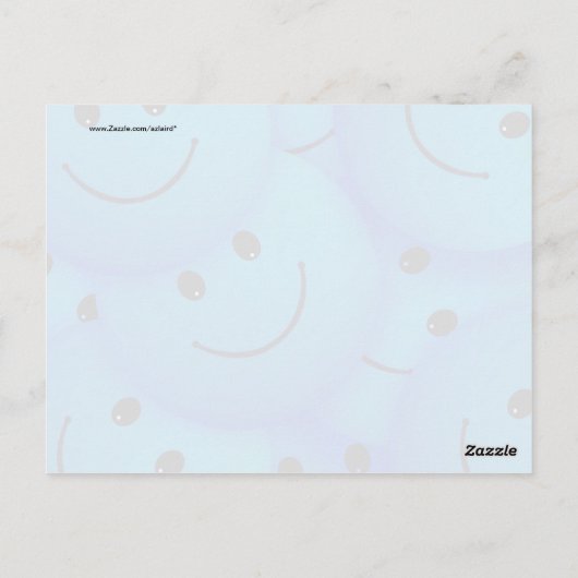 Fun Cool Happy Blue Facks Briefkaart (Achterkant)