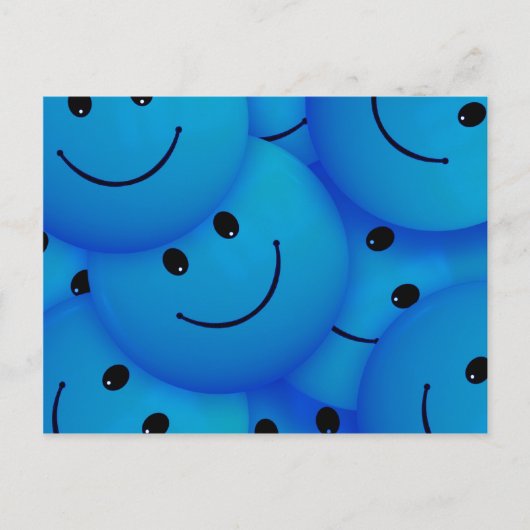 Fun Cool Happy Blue Facks Briefkaart (Voorkant)