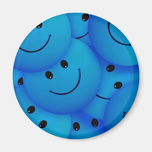 Fun Cool Happy Blue Facks Magneet (Voorkant)