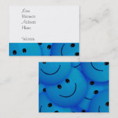 Fun Cool Happy Blue Facks Visitekaartje (Voorkant / Achterkant)