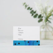 Fun Cool Happy Blue Facks Visitekaartje (Staand voorkant)