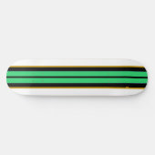 Fun Cool Mint Green White Racing Stripes Persoonlijk Skateboard (Horizontaal)