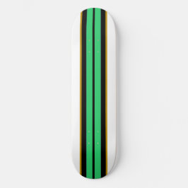 Fun Cool Mint Green White Racing Stripes Persoonlijk Skateboard
