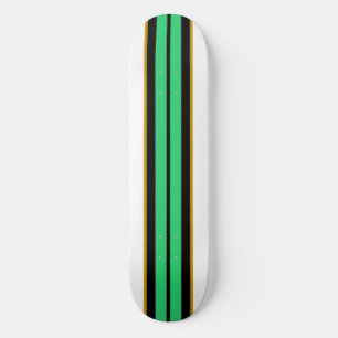 Fun Cool Mint Green White Racing Stripes Persoonlijk Skateboard