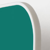 Fun Cool Modern Bold Blauwgroen Kleur Pop White St Pickleball Paddle (Links Detail)