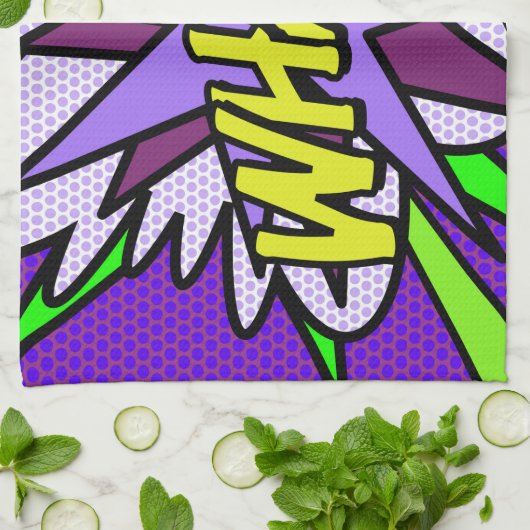 Fun Cool Modern WHAM Comic Book Theedoek (Gevouwen)