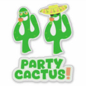 Fun Cool Party Cactus Set Stickers (Voorkant)