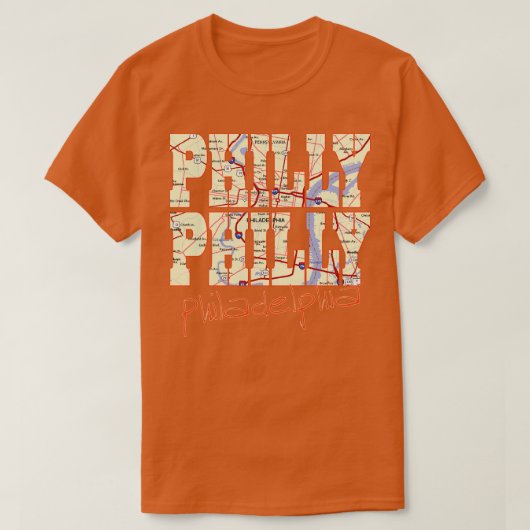 Fun Cool Philly Philadelphia Pennsylvania P T-shirt (Design voorkant)