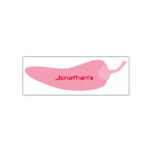 Fun Cool Red Chili Custom Name Terug naar school Zelfinktende Stempel (Design)